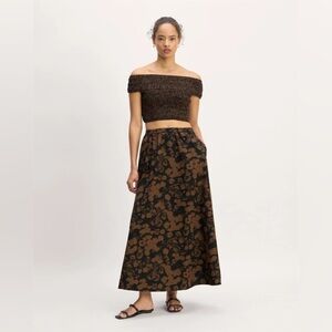 Everlane The Gauze Smock Crop Top Off-The-Shoulder Women’s Size Small